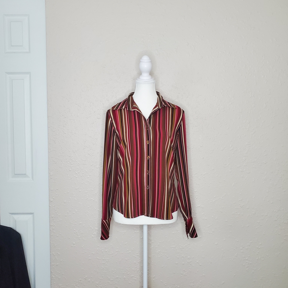Striped Button-Up Shirt